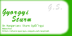 gyorgyi sturm business card